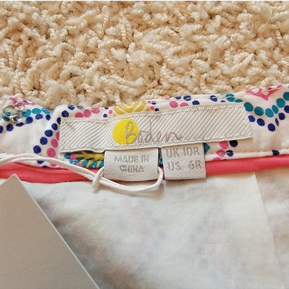 Boden Dot Pattern Floral Skirt Multicolored Size 6 NWT - Picture 3 of 13